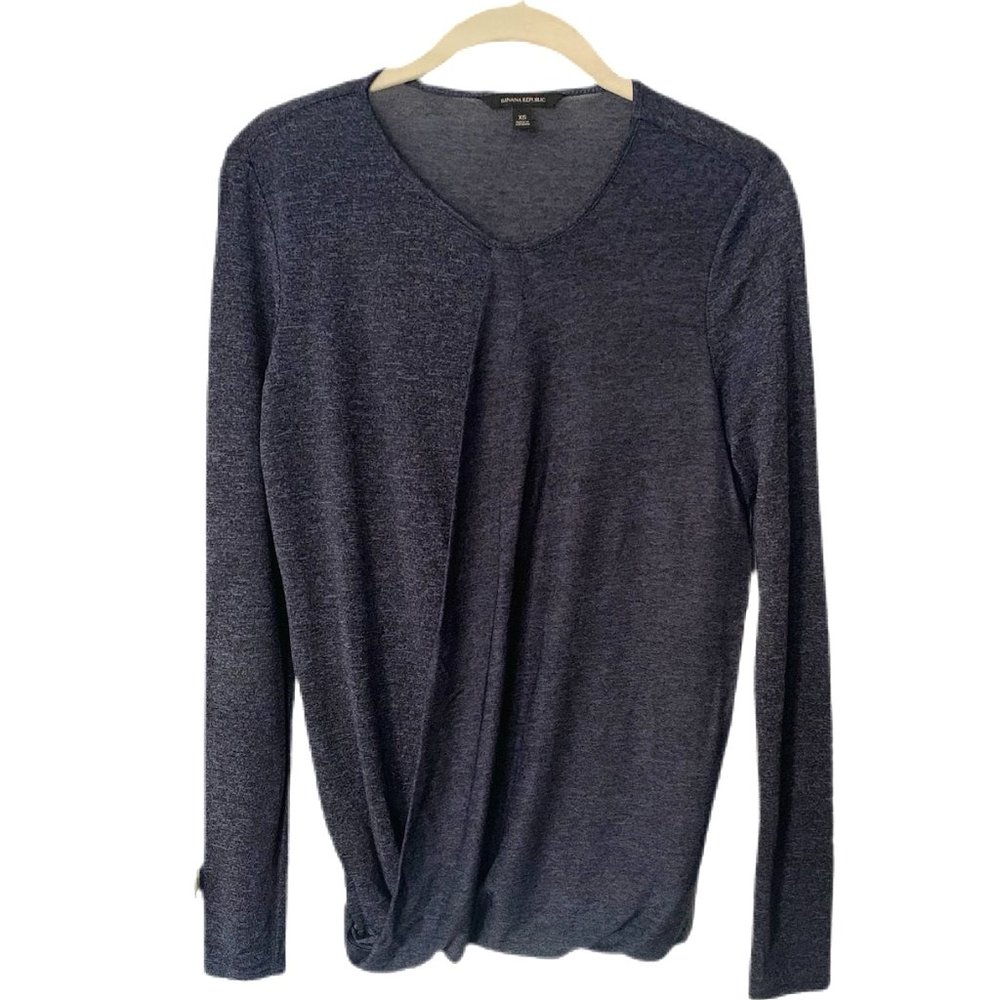 Banana Republic Dark Blue Long sleeve Top
